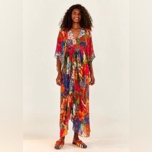 NWT Farm Rio sunny mix maxi dress